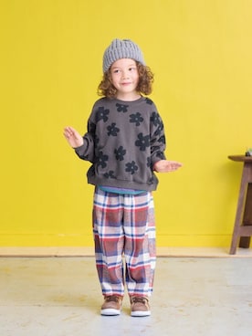 「総柄トップス」｜MARKEY'Sさん（キッズ・112cm）の秋コーディネート