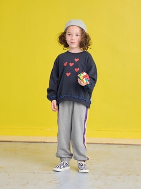 「BIG FIELD（ビッグフィールド）のアイテム（パンツ）」を使った、MARKEY'Sさん（キッズ・112cm）の秋コーディネート