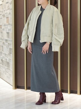 「Mila Owen」｜「アイテム（ジャケット/アウター）」を使った、ジェイアール名古屋タカシマヤさん（レディース・157cm）の秋コーディネート