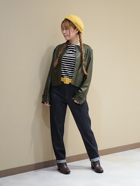 「アニエスベー」｜ジェイアール名古屋タカシマヤさん（レディース・156cm）の秋コーディネート