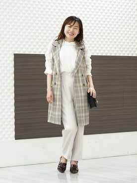 「NOELA（ノエラ）のアイテム（ジャケット/アウター）」を使った、ジェイアール名古屋タカシマヤさん（レディース・155cm）の秋コーディネート