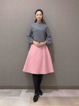 「上品コーデ」｜ジェイアール名古屋タカシマヤさん（レディース・160cm）の秋コーディネート