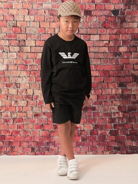 「アイテム（Tシャツ/カットソー）」を使った、ジェイアール名古屋タカシマヤさん（キッズ・135cm）の秋コーディネート