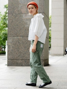 「MILKFED.（ミルクフェド）のアイテム（サロペット/オーバーオール）」を使った、__Lilicatさん（レディース・152cm）の夏コーディネート
