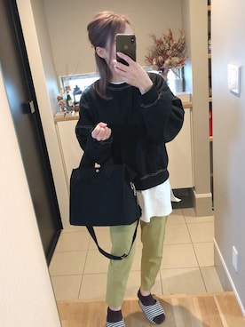 「classicalelf（クラシカルエルフ）のアイテム（スウェット）」を使った、a.fashion13さん（レディース・155cm）の春コーディネート