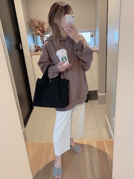 「GRL」｜「アイテム（パーカー）」を使った、a.fashion13さん（レディース・155cm）の冬コーディネート