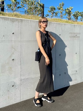 「andme（アンドミー）のアイテム（ワンピース/ドレス）」を使った、asammyさん（レディース・170cm）の夏コーディネート