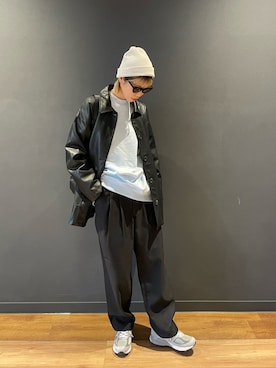 「feepur（フェピュール）のアイテム（ジャケット/アウター）」を使った、asammyさん（レディース・170cm）の冬コーディネート