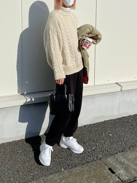 「TODAYFUL（トゥデイフル）のアイテム（ミリタリージャケット）」を使った、asammyさん（レディース・170cm）の冬コーディネート