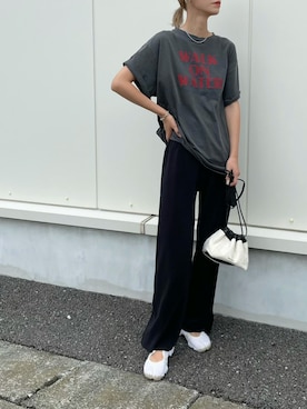 「JIL SANDER（ジルサンダー）のDRAWSTRING SM CROSSBODY（ショルダーバッグ）」を使った、asammyさん（レディース・170cm）の夏コーディネート