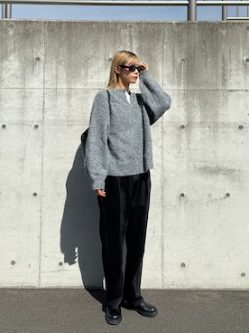 「アイテム（サンダル）」を使った、asammyさん（レディース・170cm）の秋コーディネート