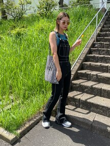 HOLIDAY（ホリデイ）の「SLIM FLARE DENIM OVER-ALL (BLACK) スリム