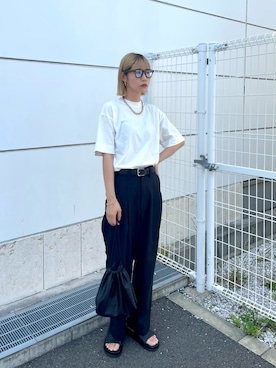 「VACANCY（ヴァカンシー）のアイテム（バッグ）」を使った、asammyさん（レディース・170cm）の春コーディネート