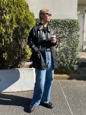 「feepur（フェピュール）のアイテム（ジャケット/アウター）」を使った、asammyさん（レディース・170cm）の冬コーディネート