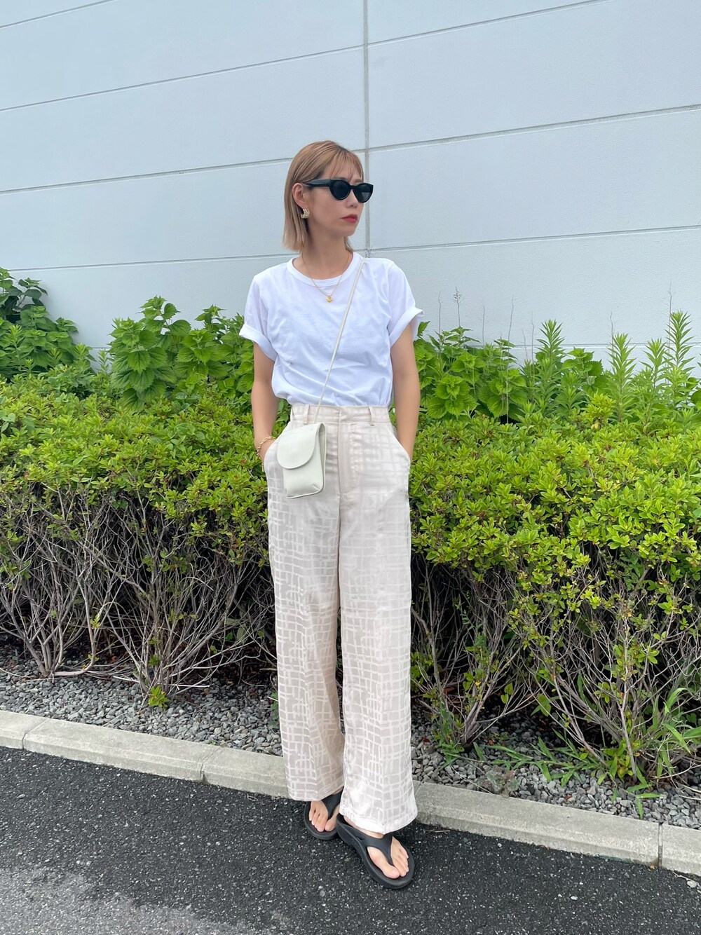 Amiur（エミレ）の「nuance plaid semi wide pants（その他