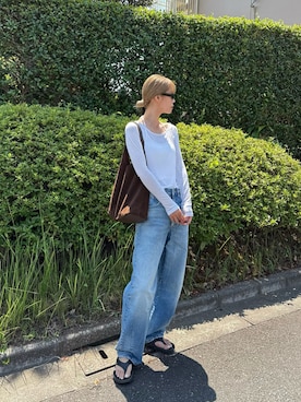 「アイテム（パンツ）」を使った、asammyさん（レディース・170cm）の夏コーディネート
