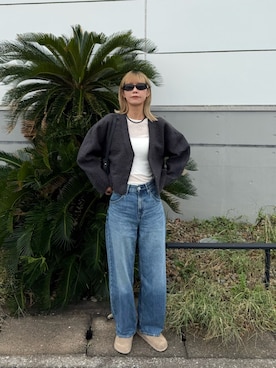 「アイテム（トップス）」を使った、asammyさん（レディース・170cm）の秋コーディネート