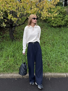 「アイテム（セットアップ）」を使った、asammyさん（レディース・170cm）の秋コーディネート