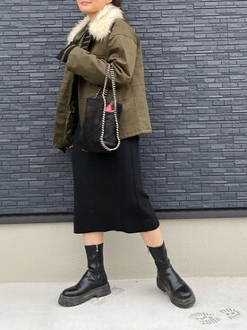 「prose verse（プロズヴェール）のアイテム（ジャケット/アウター）」を使った、yuuukiiiさん（レディース・153cm）の冬コーディネート