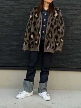 「NICE CLAUP（ナイスクラップ）のアイテム（ジャケット/アウター）」を使った、yuuukiiiさん（レディース・153cm）の冬コーディネート