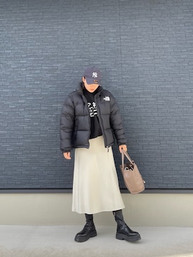 「ほめられ本命コーデ」｜「アイテム（ダウンジャケット/コート）」を使った、yuuukiiiさん（レディース・153cm）の冬コーディネート