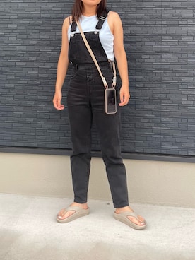 「Levi's（リーバイス）のアイテム（サロペット/オーバーオール）」を使った、yuuukiiiさん（レディース・153cm）の秋コーディネート