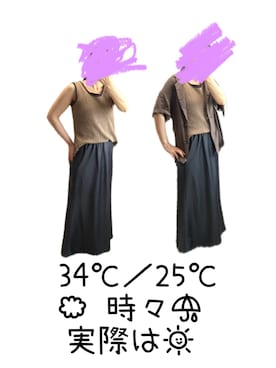 「アイテム（タンクトップ）」を使った、suzuさん（レディース・148cm）の夏コーディネート