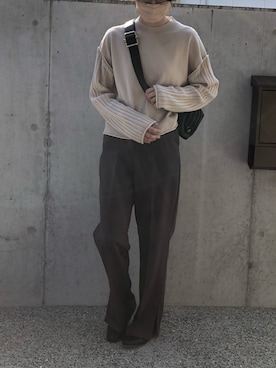 「Mayree（メイリー）のアイテム（パンツ）」を使った、taeccoさん（レディース・156cm）の春コーディネート