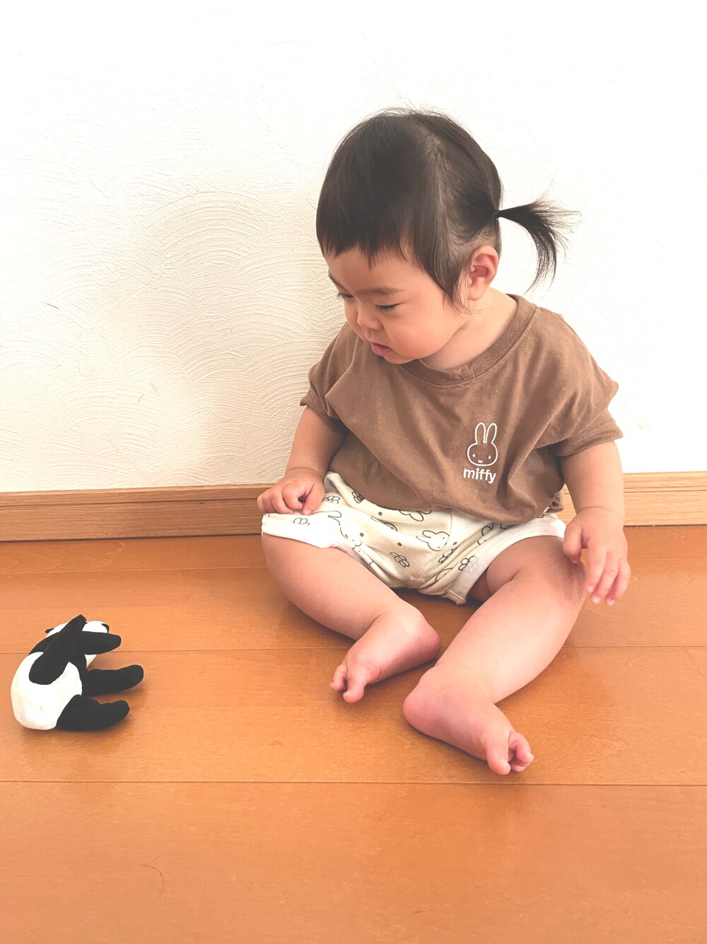 「しまむらのアイテム（ママ＆ベビー、ブラウン系）」を使った、you.さん（キッズ・90cm）の夏コーディネートの1枚目の写真