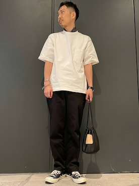 「Scye（サイ）のアイテム（バッグ）」を使った、ムックンさん（メンズ・166cm）の夏コーディネート