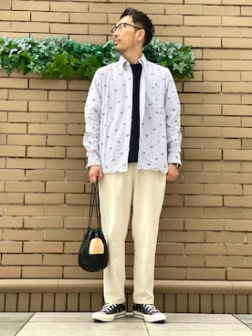 「Scye（サイ）のアイテム（バッグ）」を使った、ムックンさん（メンズ・167cm）の秋コーディネート
