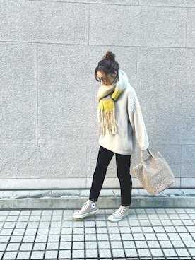 「CITRINE Chakra（シトリンチャクラ）のアイテム」を使った、mikiviciousさん（レディース・162cm）の冬コーディネート