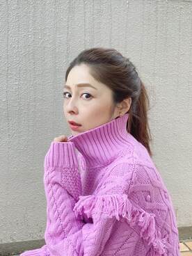 「MEDE19F（メデジュウキュウ）のアイテム（ニット/セーター）」を使った、mikiviciousさん（レディース・162cm）の冬コーディネート
