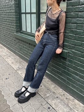 「アイテム（ローファー）」を使った、mikiviciousさん（レディース・162cm）の夏コーディネート