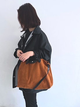 「アイテム（その他アウター）」を使った、mikiviciousさん（レディース・162cm）の冬コーディネート