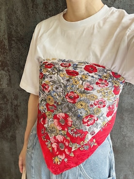 「アイテム（バンダナ/スカーフ）」を使った、mikiviciousさん（レディース・162cm）の夏コーディネート