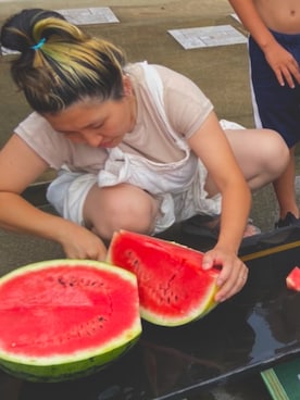 「selectshop moca（セレクトショップモカ）のアイテム」を使った、おきゃんさん（レディース・155cm）の夏コーディネート