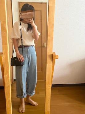 「しまむら（シマムラ）のアイテム（シャツ/ブラウス）」を使った、みーさん（レディース・155cm）の秋コーディネート