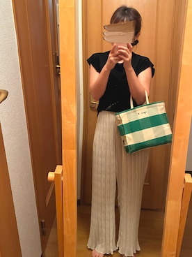 「hinari（ヒナリ）のアイテム」を使った、みさん（レディース・155cm）の夏コーディネート