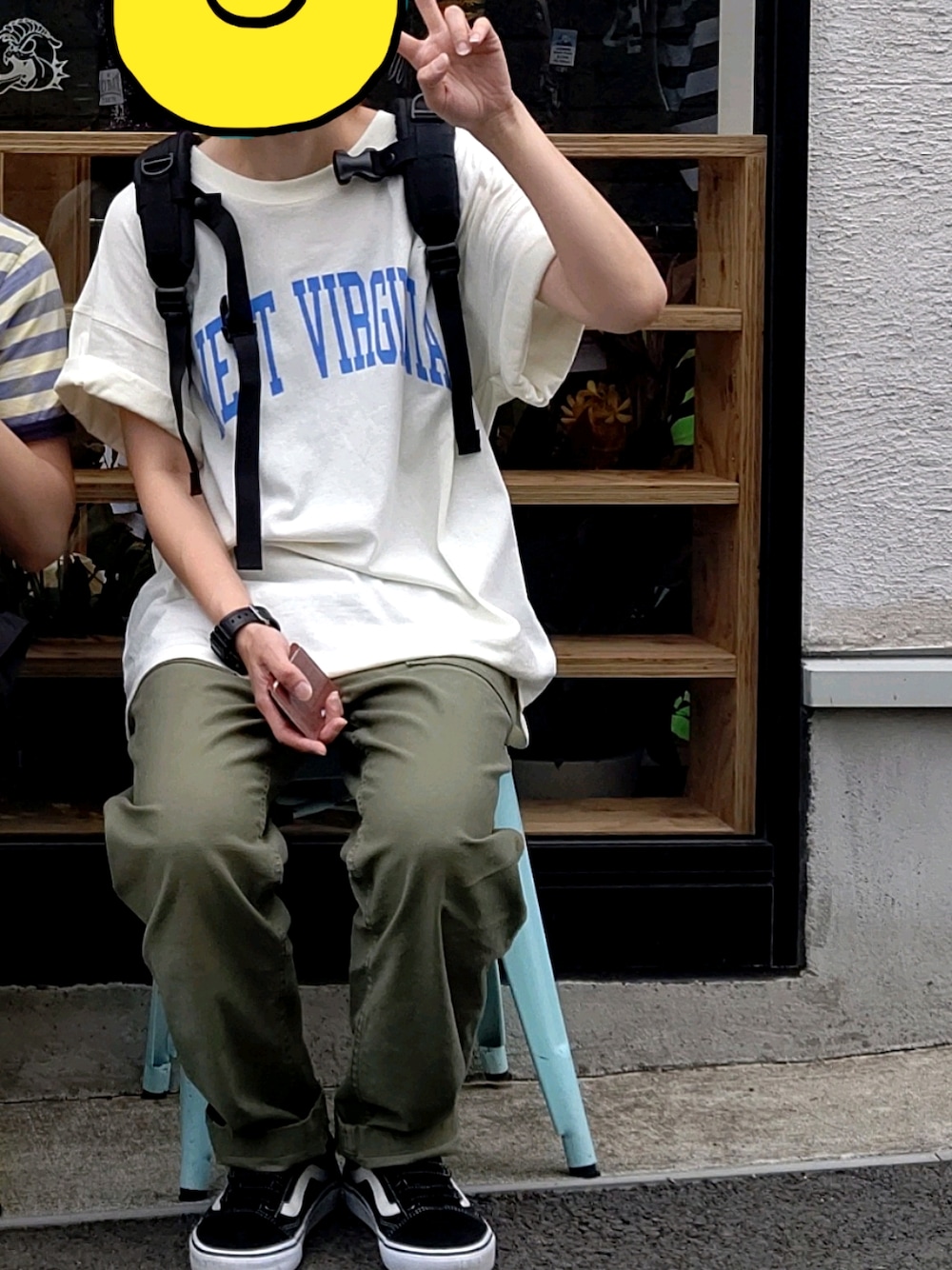 「カジュアルコーデ、休日スタイル、ラクチンコーデ、スニーカー、パンツコーデ」｜「VANSのアイテム（スニーカー、ブラック系）」を使った、mikamickyさん（レディース・156cm）の夏コーディネートの1枚目の写真