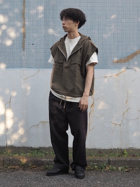 「Badhiya（バディ―ヤ）のアイテム」を使った、とやさん（メンズ・170cm）の夏コーディネート