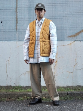 「マイベストコーデ2022」｜「アイテム（チノパンツ）」を使った、とやさん（メンズ・170cm）の冬コーディネート
