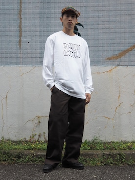 「ワークパンツ」｜「アイテム（ローファー）」を使った、とやさん（メンズ・170cm）の秋コーディネート