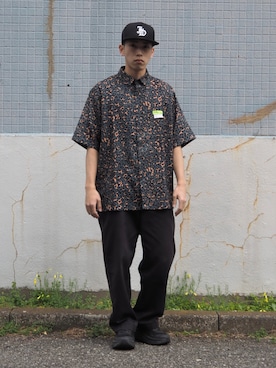 「Jieda（ジエダ）のアイテム（キャップ）」を使った、とやさん（メンズ・170cm）の春コーディネート