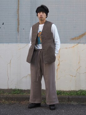 「Badhiya（バディ―ヤ）のアイテム」を使った、とやさん（メンズ・170cm）の冬コーディネート