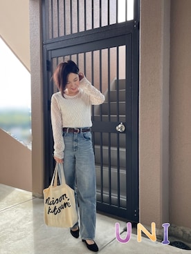 「AZUL by moussy（アズールバイマウジー）のアイテム」を使った、うにさん（レディース・157cm）の秋コーディネート
