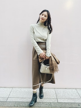 Hinaさん（レディース・156cm）の冬コーディネート