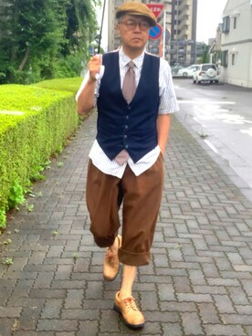 「ボタンダウン」｜でゑさん（メンズ・175cm）の夏コーディネート