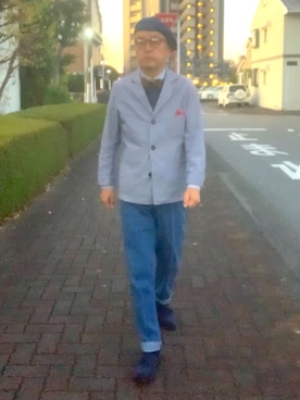 「蝶タイ」｜でゑさん（メンズ・175cm）の冬コーディネート