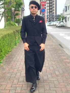 「WEAR文芸部」｜「アイテム（トップス）」を使った、でゑさん（メンズ・175cm）の春コーディネート